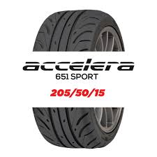 205/50/15, Accelera, 651 Sport Semi Slicks (Min  2)